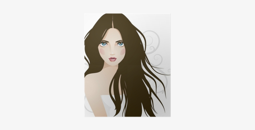 Desenhos De Mulher Com Cabelos Longos, transparent png