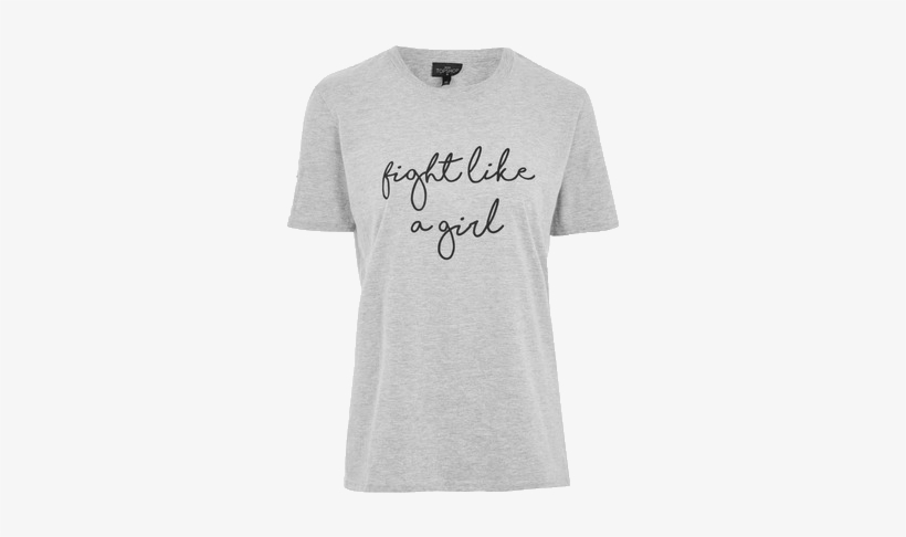 Petite 'fight Like A Girl' Slogan - Active Shirt, transparent png