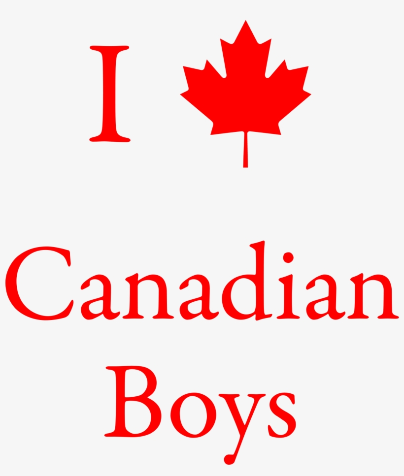 I Love Can Boys - Canada Flag, transparent png