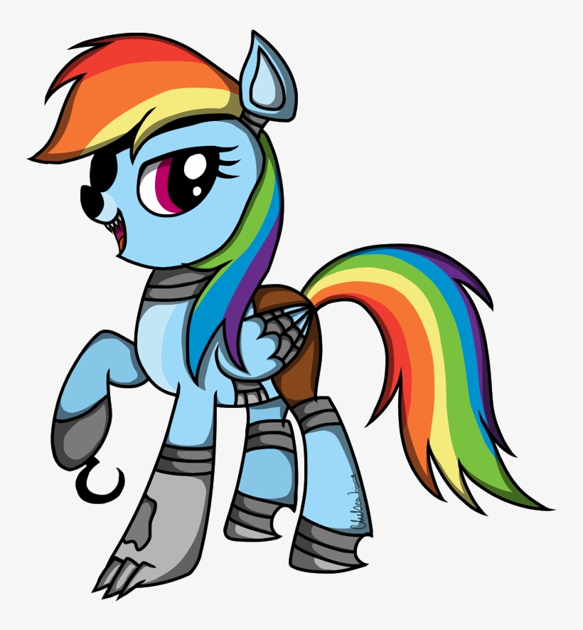 Nightmare Foxy Clipart Mlp - Mlp Rainbow Dash Fnaf, transparent png