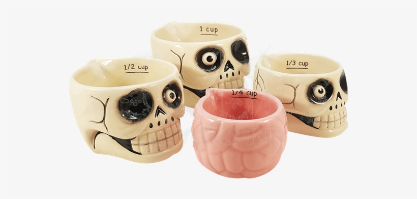 Nesting Skulls Measuring Cups - Pacific Giftware Spooky Halloween Haunted Skull And, transparent png