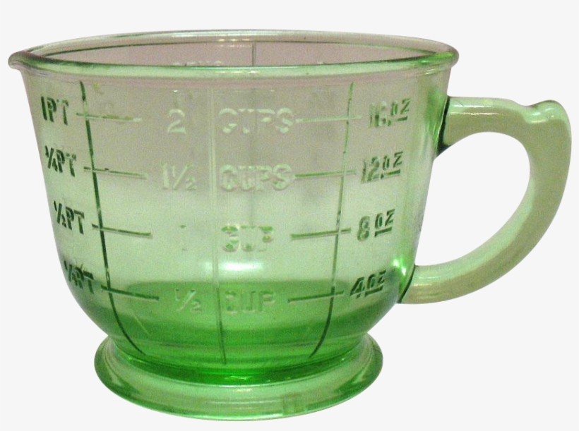 Vintage Two Cup Green Measuring & Mixing Cup Very Good - Cup, transparent png