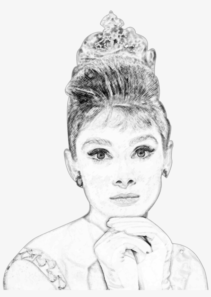 This Free Icons Png Design Of Audrey Hepburn Pencil, transparent png