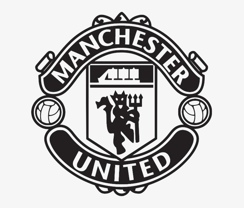 Manchester United Black Logo Png, transparent png