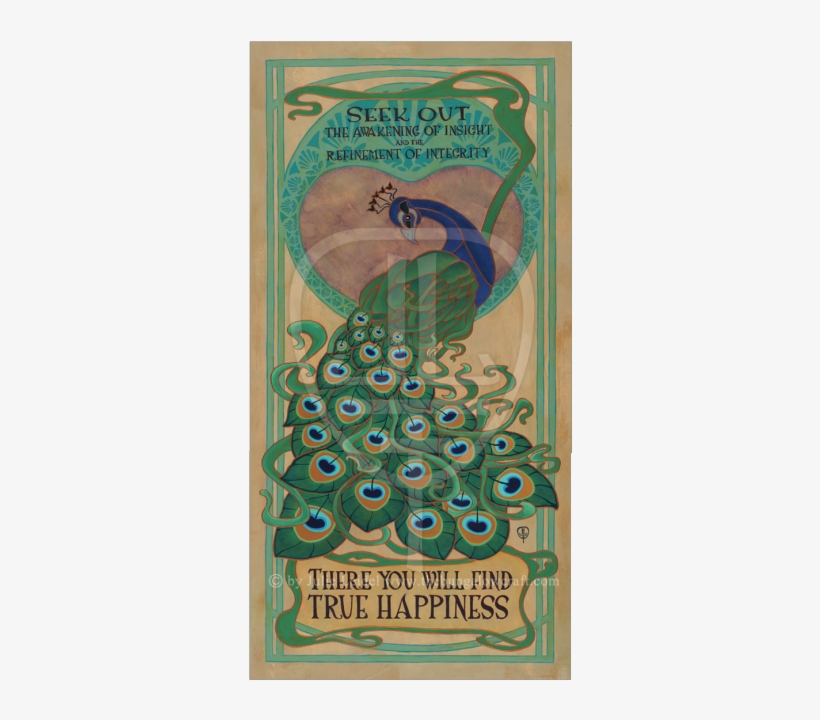 The Following Size Is Available - Art Nouveau Posters Peacock, transparent png