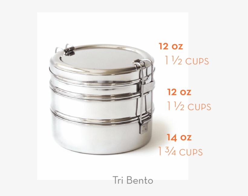 Bento Lunch Box - Ecolunchbox - Tri Bento Stainless Steel Lunchbox, transparent png