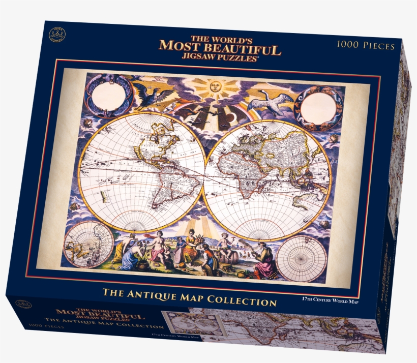 The World's Most Beautiful 17th Century Double Hemisphere - Siamhandcraft Vintage World Map Cigarette Case Lighter, transparent png