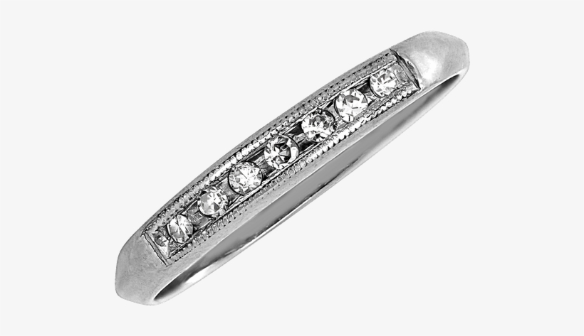 Vintage Millgrain Wedding Band - Wedding Ring, transparent png