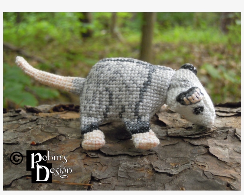 Plop The Baby Virginia Opossum Doll 3d Cross Stitch, transparent png
