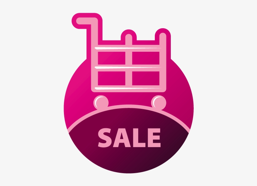 Sale Sign Under The Cart Icon - Icon, transparent png