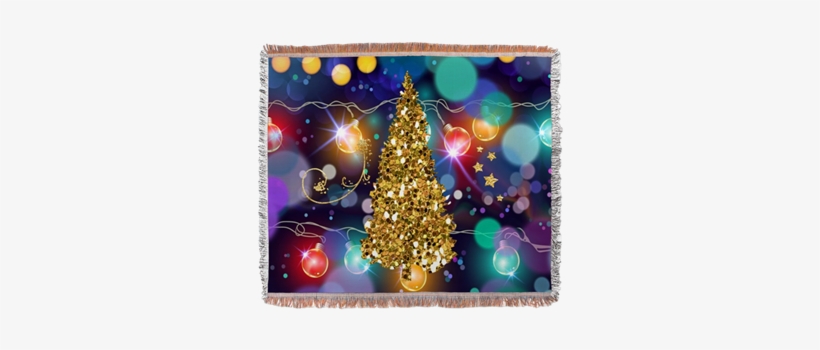 Moondreams Music Merchandise - Glühender Weihnachtslichter Bokeh Goldener Baum Silbernes, transparent png