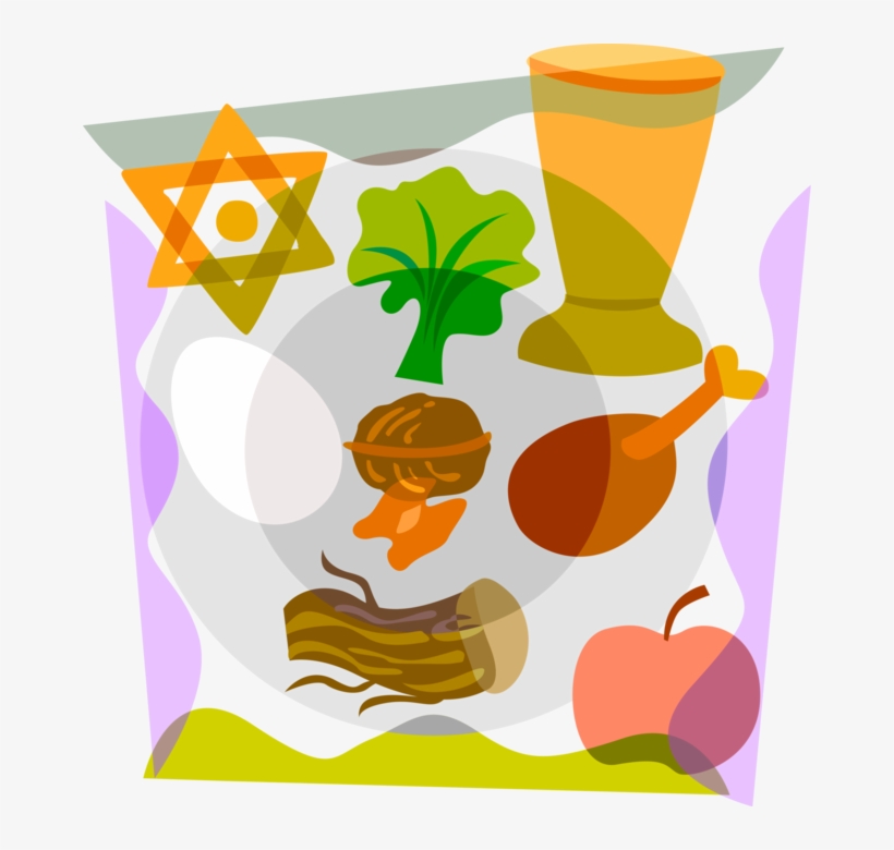 Rosh Hashanah With Apple, Nuts, Lettuce - Vector Graphics, transparent png