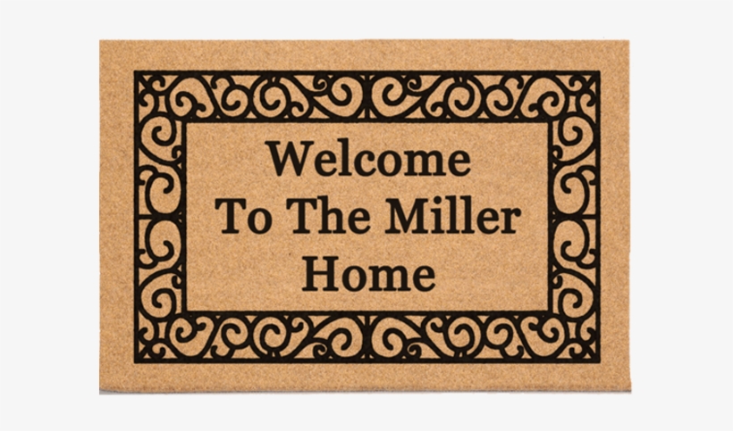 Synth All-weather 1/4" Thick - French Quarter Border 24x36 Dura Coir Doormat - Gifts, transparent png