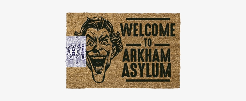 The Joker "welcome To Arkham Asylum" Door Mat - Welcome To Arkham Asylum Doormat, transparent png