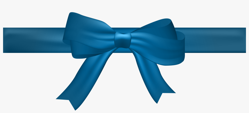 Bow Blue Transparent Clip Art Image - Blue Ribbon Bow Png, transparent png