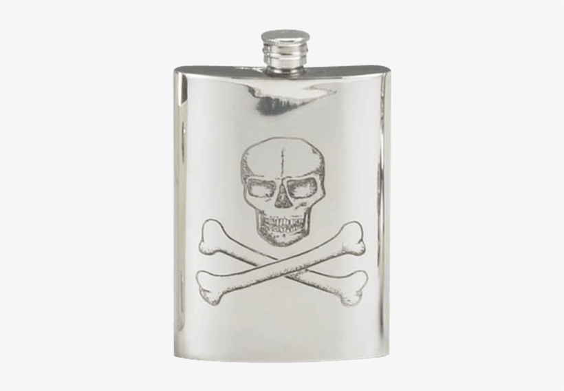 Pirates Skull And Crossbones Flask - Skull, transparent png