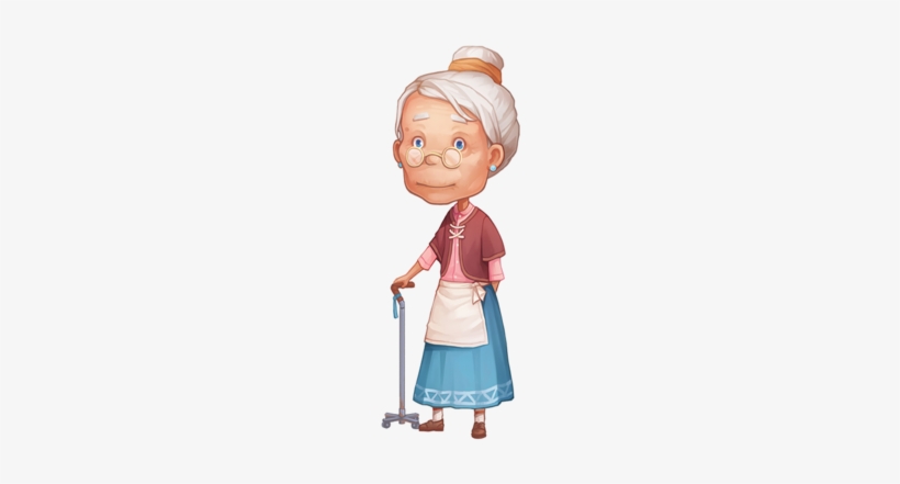 Old Woman-concept - Cartoon, transparent png
