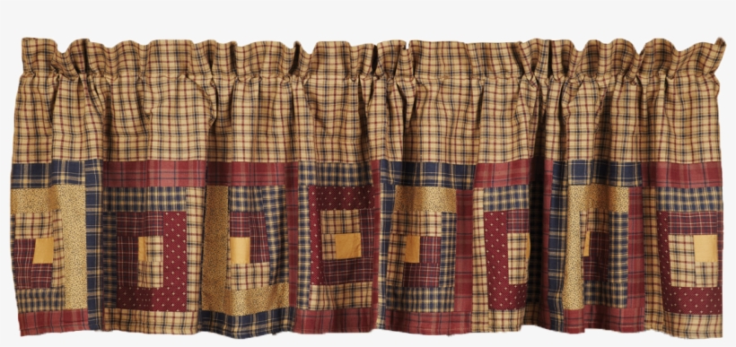 Vhc Brands Millsboro Valance Log Cabin Block Border - Vhc Brands Millsboro Log Cabin Block Border Lined Curtain, transparent png
