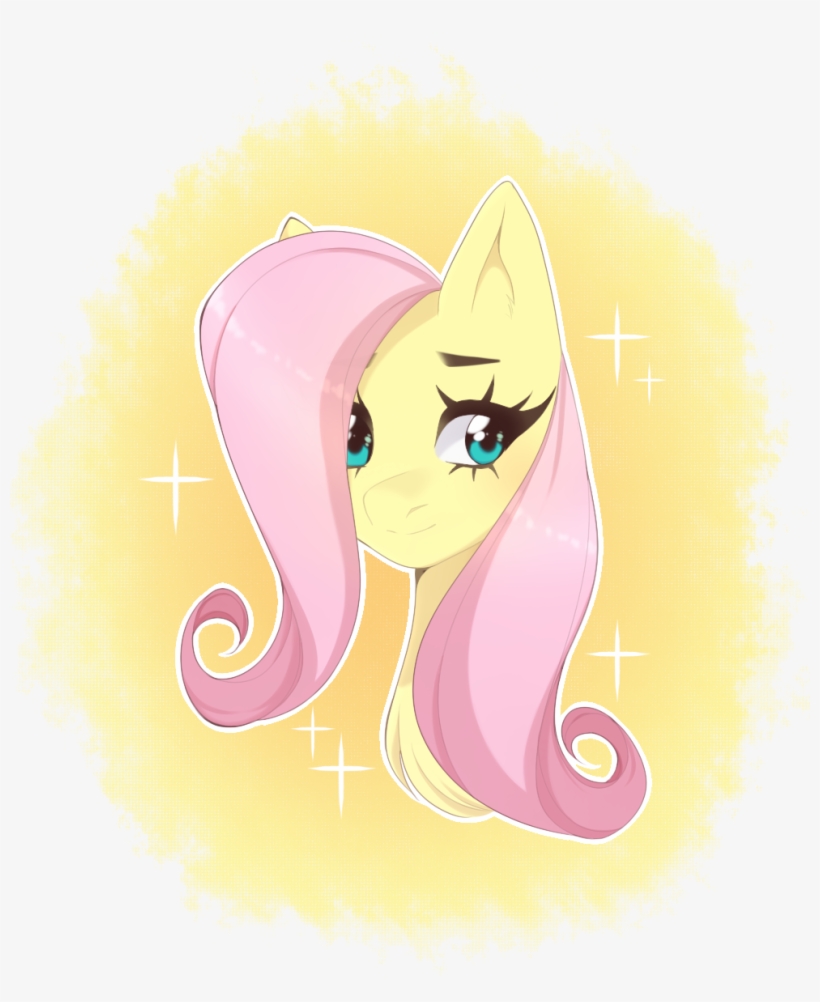 Bunny-hana, Bust, Fluttershy, Looking Sideways, Pony, - Fluttershy, transparent png