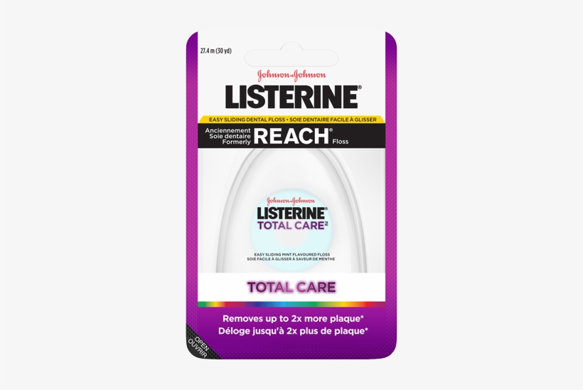 Listerine® Total Care Easy Sliding Floss - Listerine Healthy White Floss, Mint 30 Yd, transparent png
