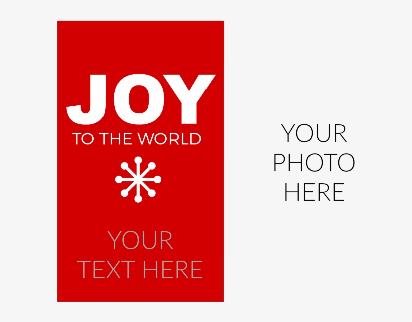 Joy To The World Photo Card Template Example - Christmas Photo Card Template, transparent png