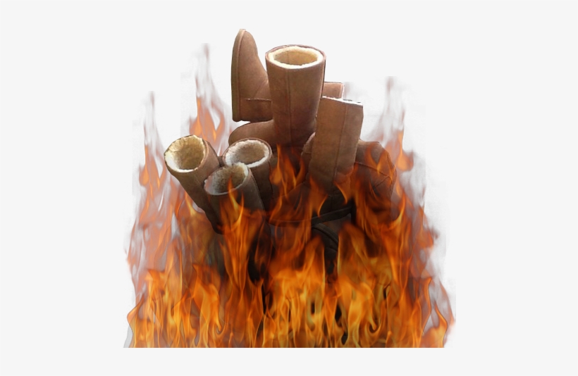 Mine Fire Uggs Clear Png Transparent - Uggs On Fire, transparent png
