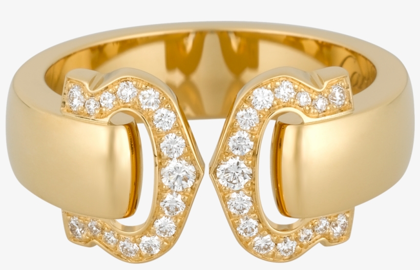 Cartier Logo Ring, Yellow Gold, Diamonds - Logo Ring, transparent png