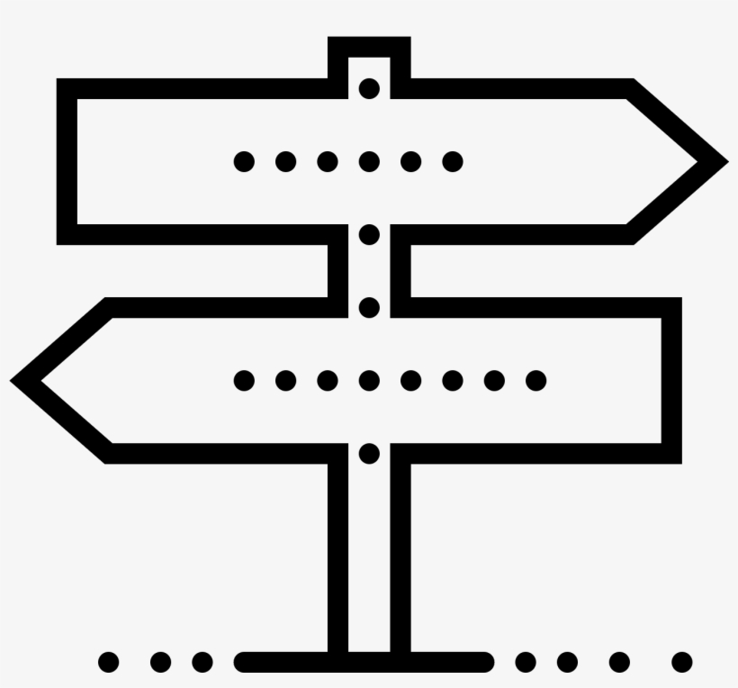 Signpost Icon - Line Art, transparent png