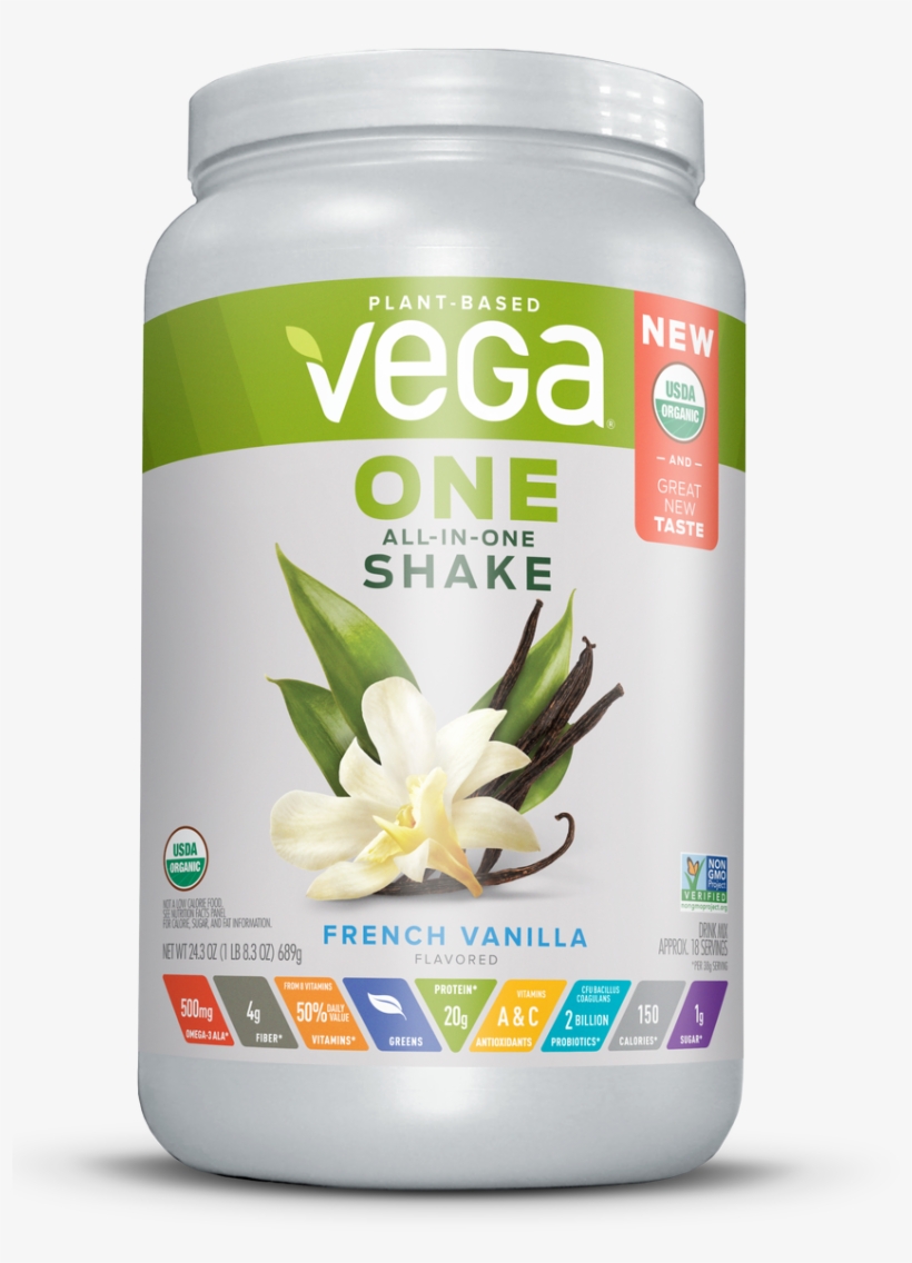 Vega One Organic All In One Shake, French Vanilla - Vega One Organic All In One Shake French Vanilla, transparent png
