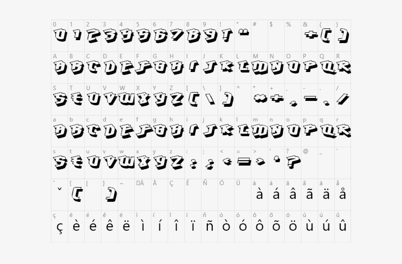3d Hawkeye Example Hawkeye Character Map - Font Ninja, transparent png