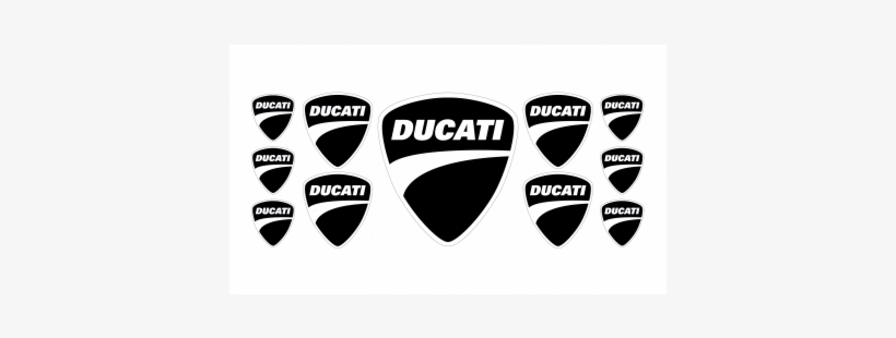 Ducati Black Domed Emblems - Ducati Corse Vinyl Decals, transparent png
