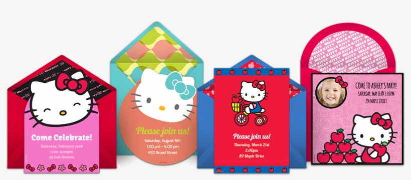 Hello Kitty Online Invitations - Hello Kitty Invitation Card, transparent png