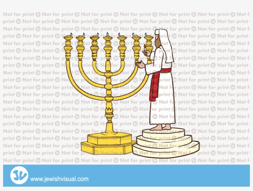 כהן מדליק את המנורה - Menorah, transparent png