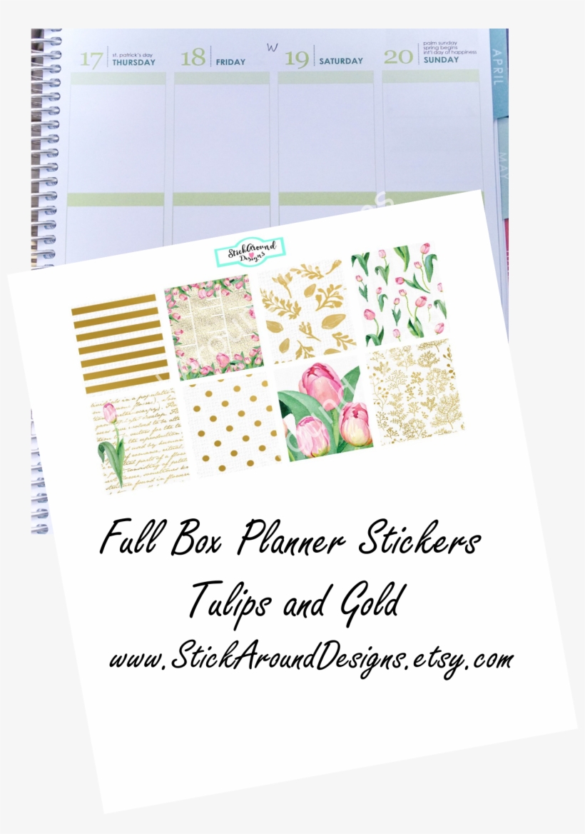 Decorative Full Box Planner Stickers In Pink Tulip - Custom Sticker For Dieter-tommy-sophie - Dondecal -, transparent png