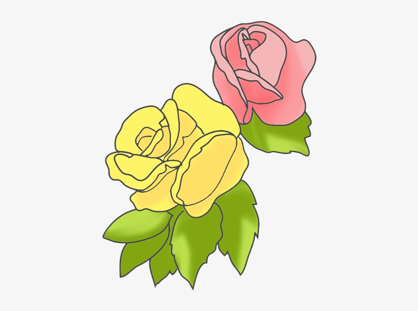 Vase With Roses, Pink And Yellow Rose Clipart - Yellow Rose Clipart Pngs, transparent png