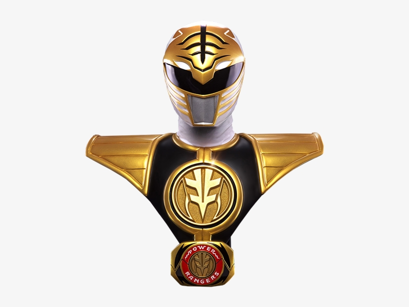 Mighty Morphin Power Rangers Life-size Bust White Ranger - Power Rangers - White Ranger Life-size Bust, transparent png