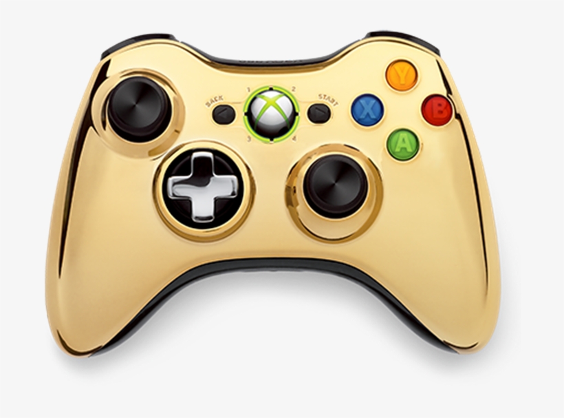 Xbox 360 Gold Controller - Gold Chrome Xbox 360 Controller, transparent png