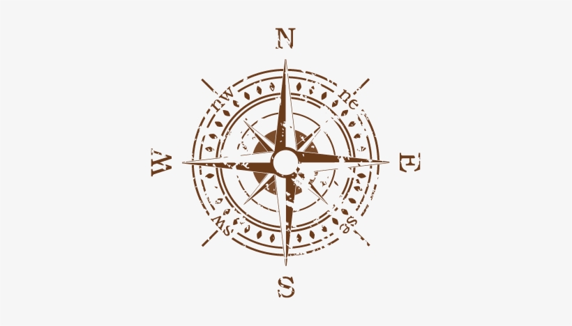 Seaweed Yacht Club - Grunge Vector Compass, transparent png