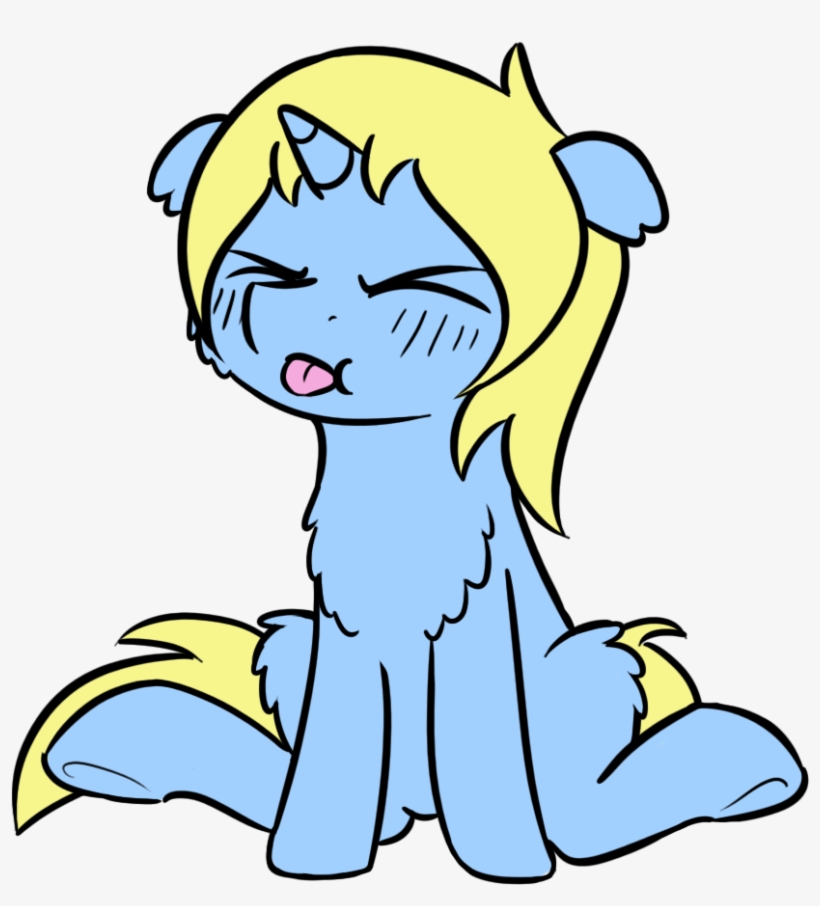 Blep, Chest Fluff, Cute, Eyes Closed, Female, Filly, - Cartoon, transparent png