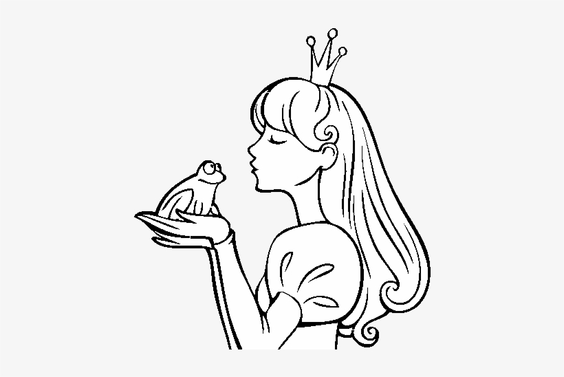 The Princess And The Frog Coloring Page - Princesa Y La Rana, transparent png
