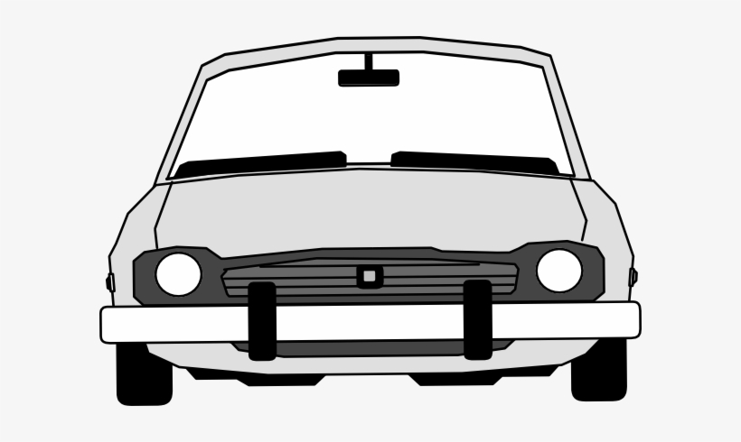 Car Front View With Extended Windshield Clip Art - Frente De Um Carro, transparent png