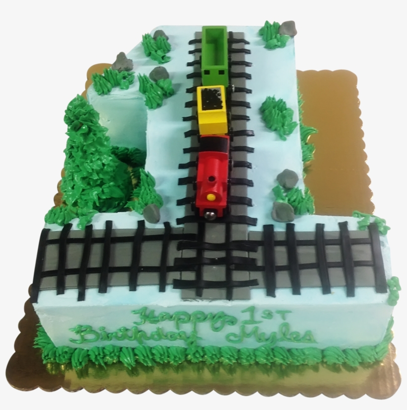 Cake For 1 Year Old - First Birthday Train Cake, transparent png