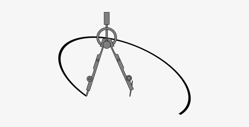 Geometry, Compasses, Dividers - Compass Tool Clipart, transparent png