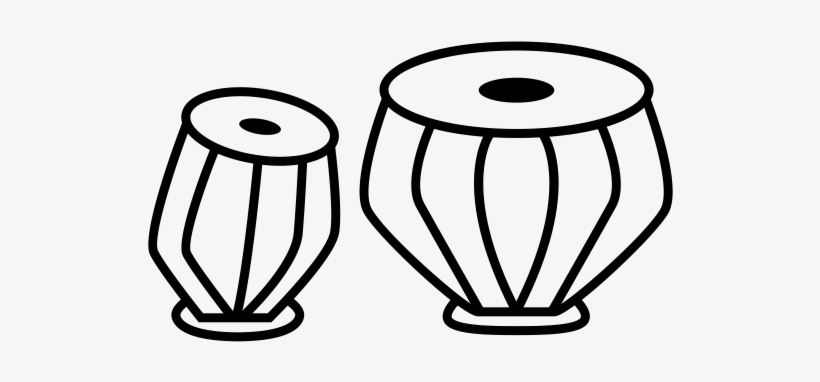 Coloring Page Of Tabla, transparent png