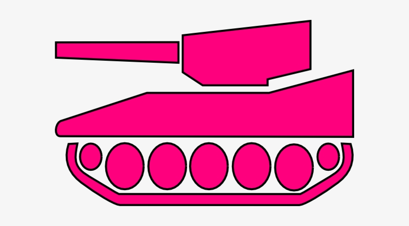 Hot Pink Tank Clip Art - Gambar Tank Animasi, transparent png