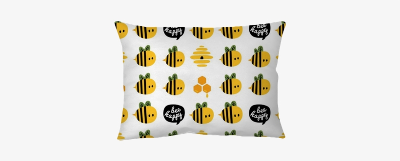 Seamless Pattern With Cartoon Bees And Beehive For - Baby Bees Cartoon, transparent png