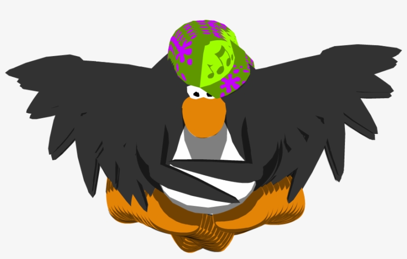 Music Splatter Hat Special Dance Frames - Club Penguin Dance Hat, transparent png