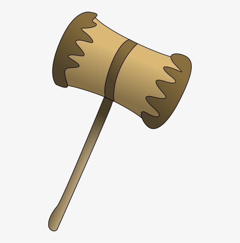 Wooden Mallot Clip Art Free Vector - Clipart Mallet, transparent png