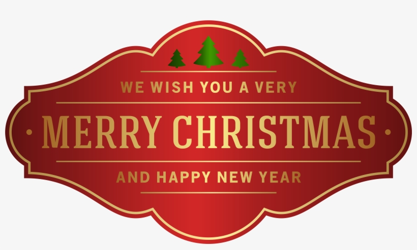 Merry Christmas Label Png Clip Art Image - St Eriks, transparent png