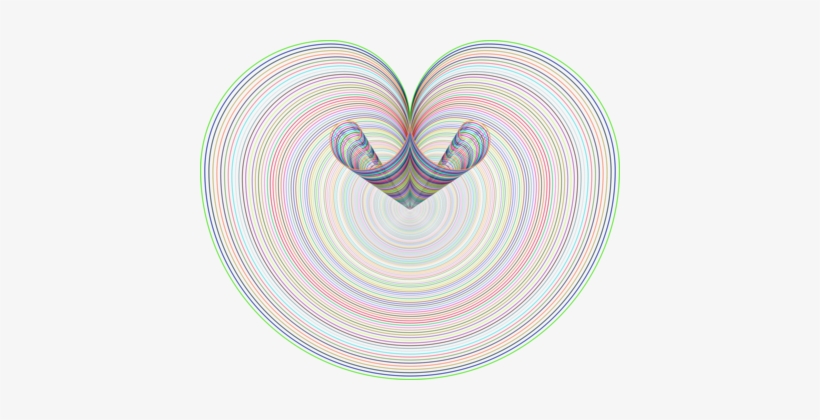 Heart Line Art Golden Ratio M-095 - Clip Art, transparent png